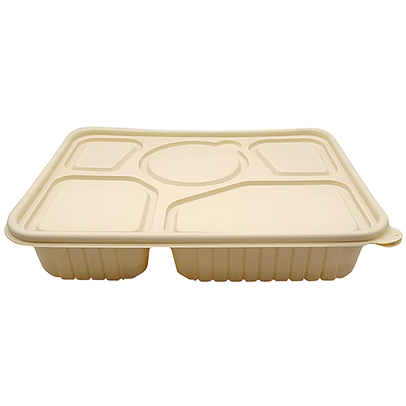 DERUIMAN一次性可降解方餐盒饭盒外卖打包盒五分格