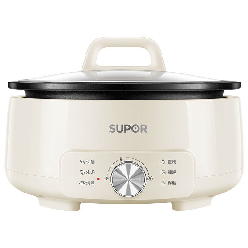 苏泊尔(SUPOR)电火锅分体式可拆洗家用4L大容量1500W多功能 2-6人多用途火锅不沾宿舍电煮锅 H28YK857