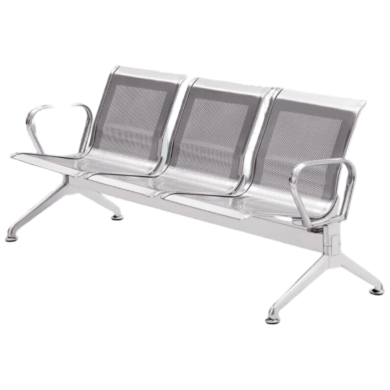 晋舰不锈钢排椅加固加厚公共连排休息椅输液椅机场椅全不锈钢三人位