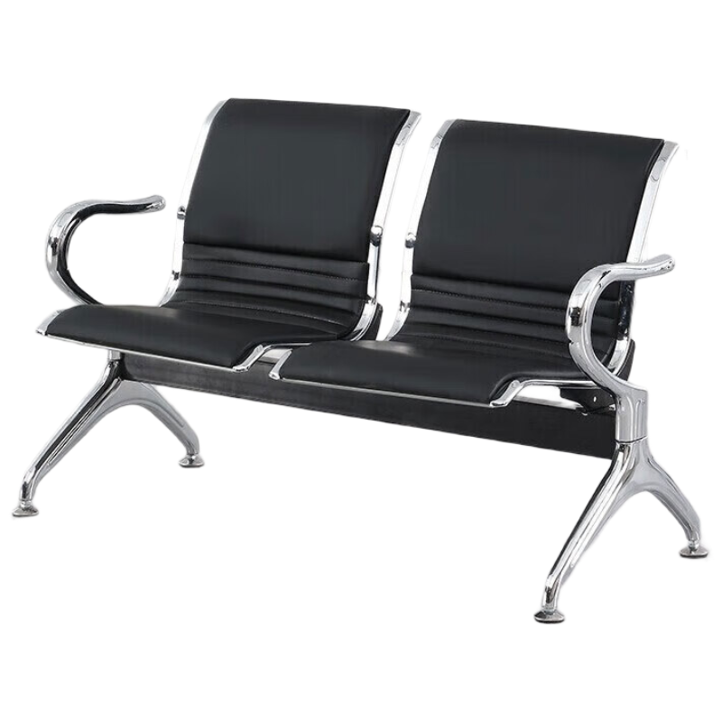 锦北机场椅候诊椅输液椅公共座椅医院坐凳全垫休息椅等候椅双人位黑色