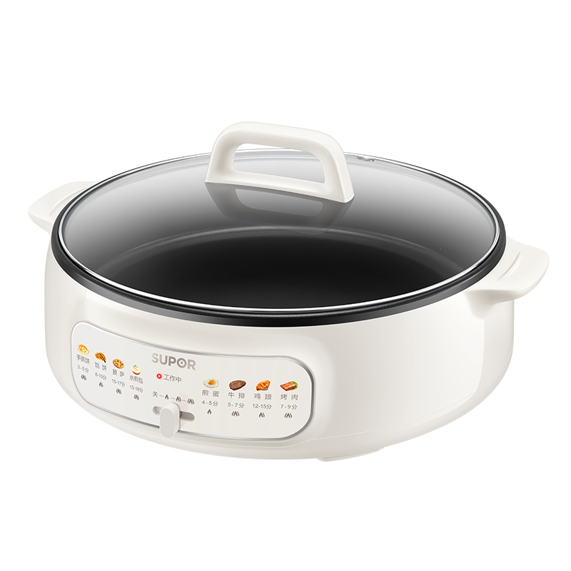 苏泊尔(SUPOR)电饼档家庭用加大加深34cm大尺寸烙饼锅煎饼机涮煮火锅一体多功能锅早餐机煎烤机JT34A820