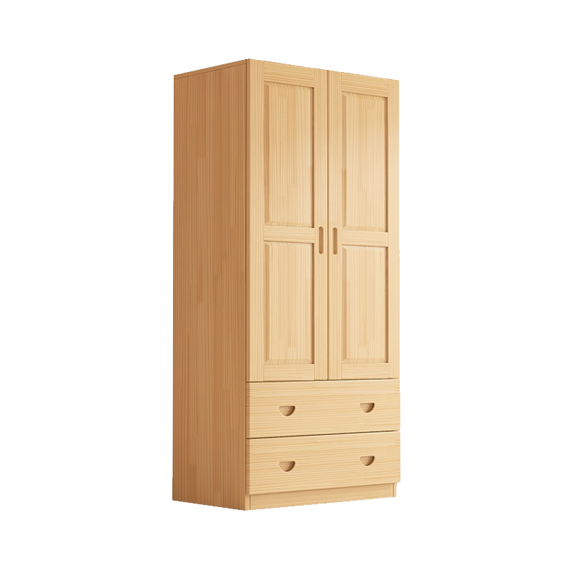 苏宁 质凡 实木衣柜儿童抽屉家用衣橱卧室两门衣橱/ZF-YG006/800*500*1800