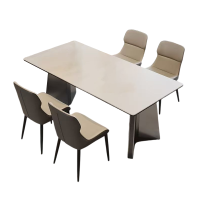 富力华驰 餐桌椅 120cm+6椅 套