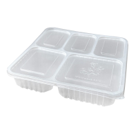 是尚 一次性餐盒 透明五格餐盒 200套 LSL-5/箱