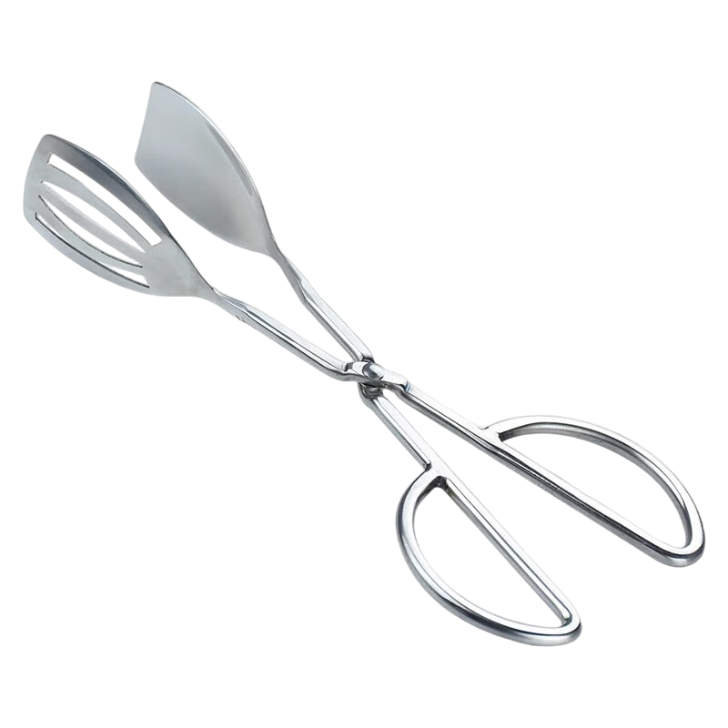 剪刀夹烧烤夹烤肉食品夹自助餐夹包子不锈钢防烫面包熟食厨房夹子 双面平头剪刀夹