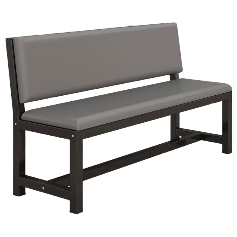 锦北长条凳软包沙发换鞋凳等候靠背休息区长条椅子90*45*80cm单层