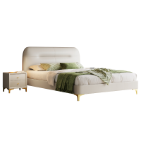 儿童床男孩女孩卧室床青少年单人床真皮软包床