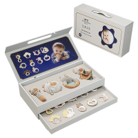 新生儿摇铃礼盒套装可啃咬宝宝安抚玩偶婴儿玩具见面礼满月1663