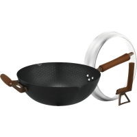 爱仕达铸铁炒锅CF32A5J高纯铁无涂层锈不了燃气电磁炉通用32cm