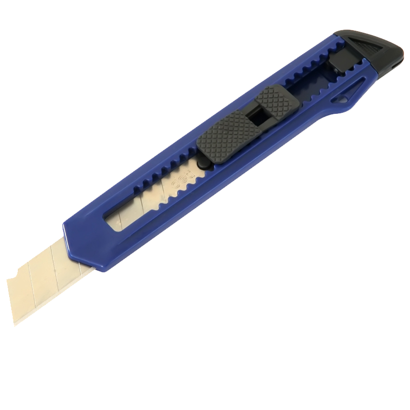 得力(deli)2041大号黑刃自锁美工刀/裁纸刀/壁纸刀 附备用刀片 锋利耐磨