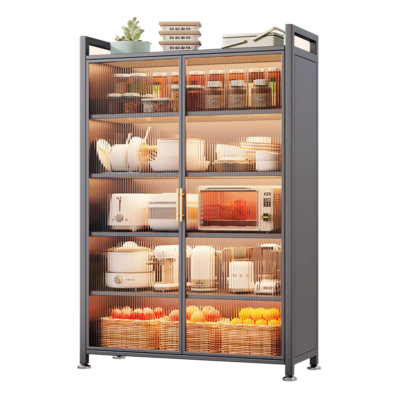 苏宁 质凡 现代简约厨房储物柜家用置物架餐边橱柜/ZF-CG013/1200*420*1845mm