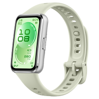 华为手环11 NFC版 草木绿 铝合金表壳氟橡胶表带8.99毫米超薄机身专业睡眠健康监测华为智能运动手环