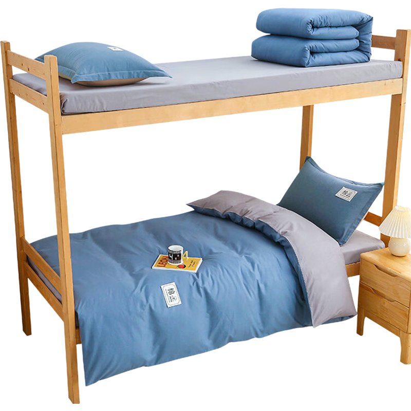 安居先森D1382纯色an2402302全棉三件套(计价单位:套)湖蓝色