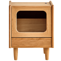 全友家居实木床头柜简约现代家用卧室床头收纳柜2024新款