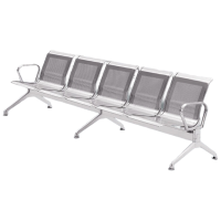 晋舰不锈钢排椅加固加厚公共连排休息椅输液椅机场椅全不锈钢五人位
