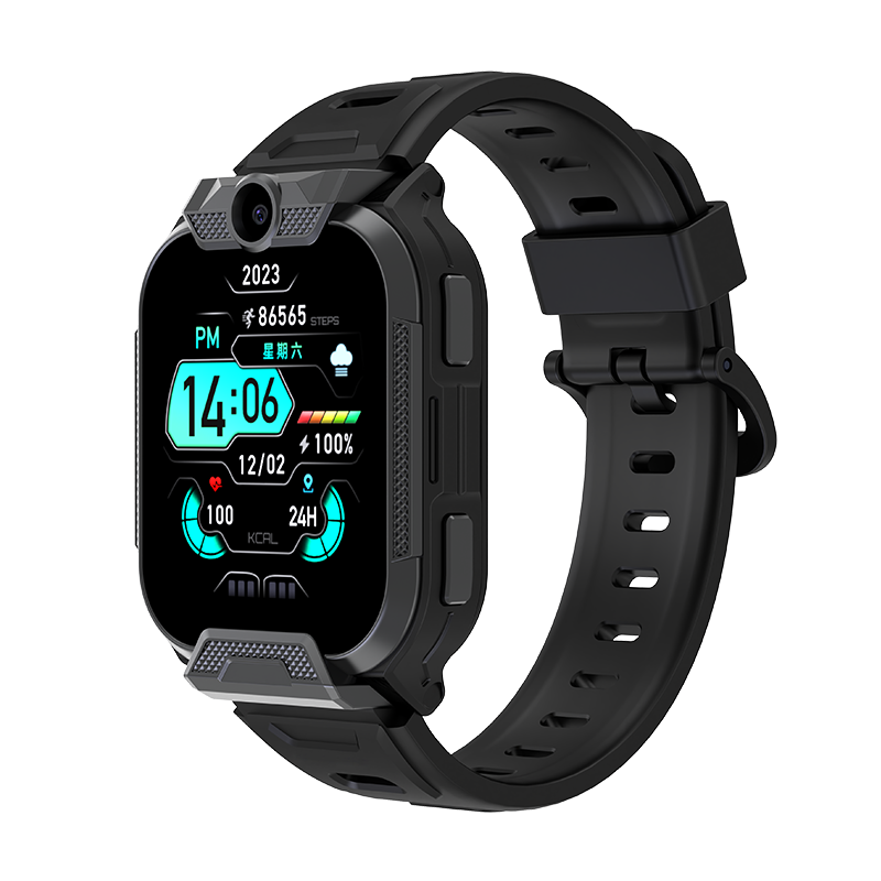 华硕a豆儿童智能电话手表A2全网通视频插卡通话支付微聊大屏拍照定位防水学生礼物 梦幻黑