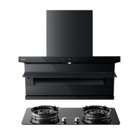 老板(Robam)油烟机顶侧双吸27立方大吸力抽油烟机燃气灶烟灶套装7字型吸油烟机27A15-D1P+50B5A