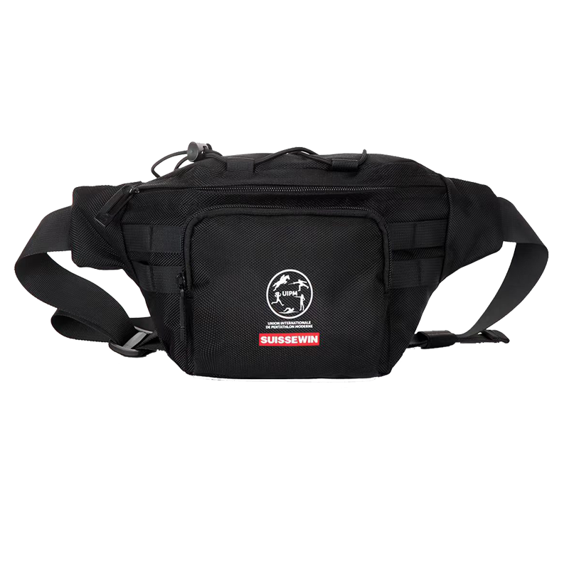 SUISSEWIN多功能防水时尚腰包胸包 多口袋设计 轻便便携户外运动包