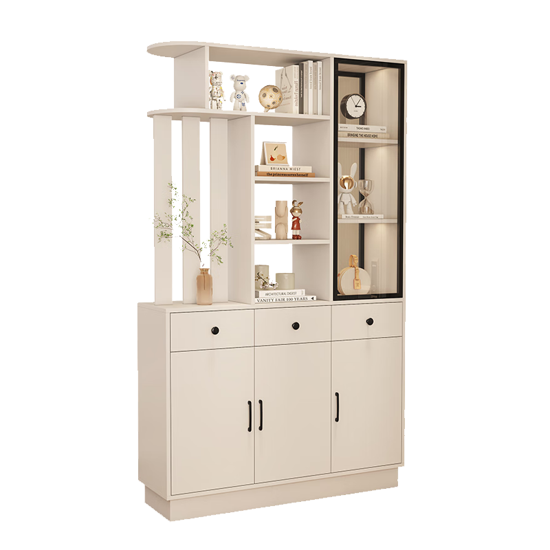 苏宁 质凡 现代简约隔断屏风柜门厅玄关鞋柜/ZF-XGG052/1400*350*2000mm