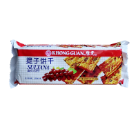 康元提子饼干椰子奶油饼干朱古力味夹心饼干零食饼干袋装200g