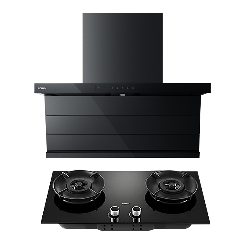 老板(ROBAM)油烟机烟灶套餐两件套顶侧双吸触控式27.5立方5.2灶具厨电套装27A17-D1U+55B7A-D2