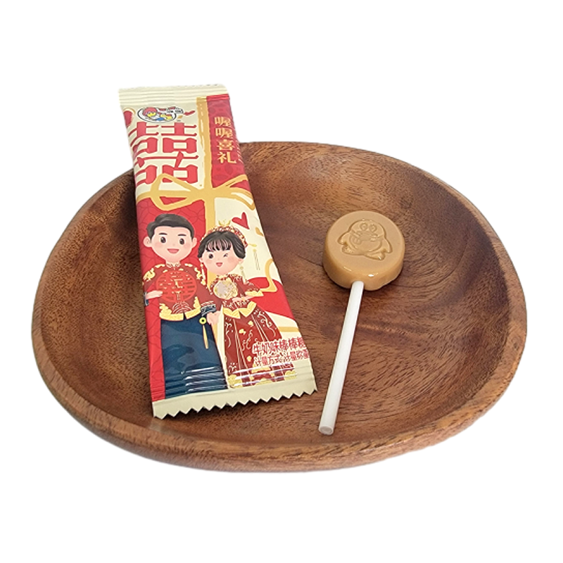 喔喔牛奶味扁棒棒糖散装250g婚庆结婚喜糖喜礼年货休闲零食品