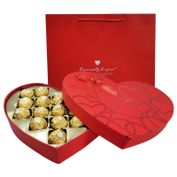 费列罗榛果威化巧克力心形纸盒18颗七夕情人节礼盒装婚庆结婚喜糖