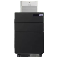 锦北桌下活动柜铁皮文件柜移动矮柜办公室储物柜床头柜黑色电子密码锁