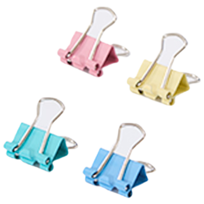 齐心 ZB0006 彩色易分类长尾票夹 6# 15mm 60只/筒 配 1筒装