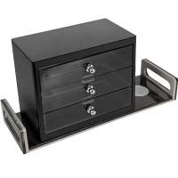 山之只 托盘收纳盒套装 黑色30*12*4.5cm 套