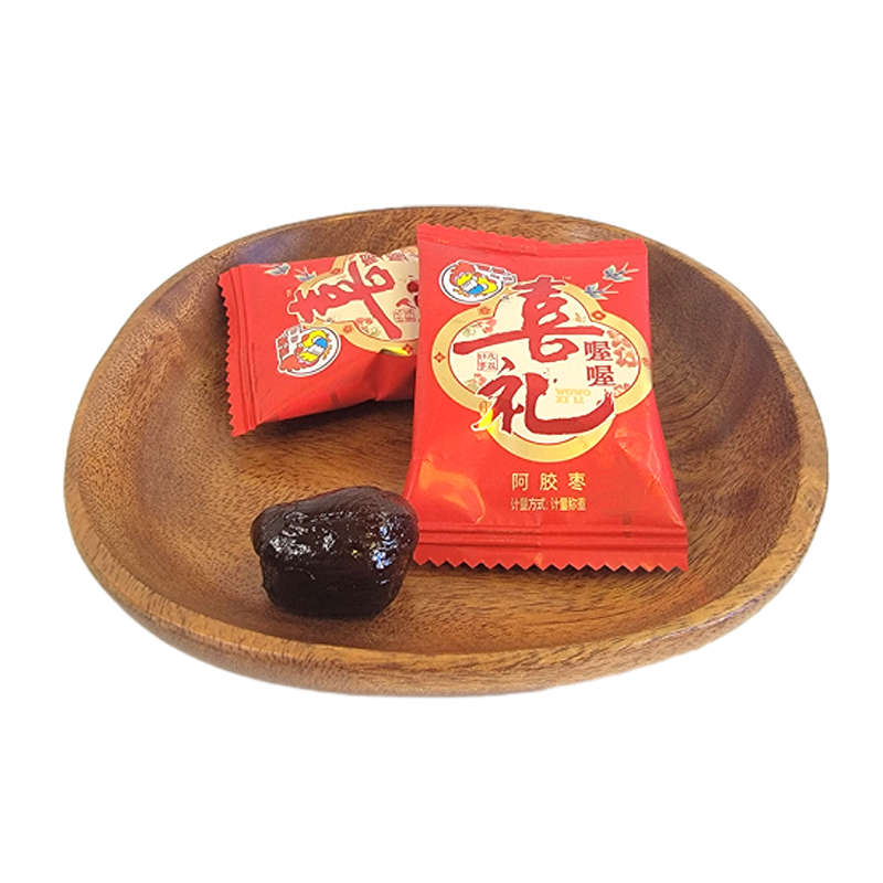 喔喔阿胶枣喜字版无核金丝小枣散装500g婚庆结婚喜糖零食品