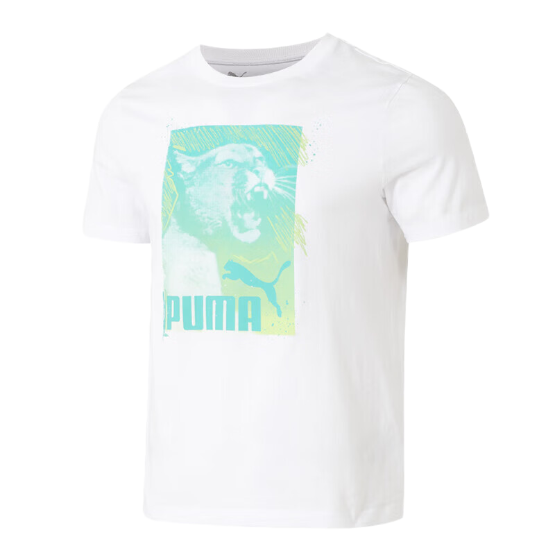 彪马(PUMA)男装 新款运动服跑步健身训练服舒适透气短袖时尚T恤690277-02 ZP