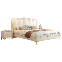 女孩男孩1.5米公主床奶油风儿童床现代简约女童男童单人床