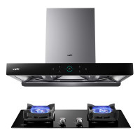 [官方旗舰]华帝(vatti) 三腔·创世S7+i10101D 25m³变频大风量 5.2kW定时灶 欧式顶吸烟灶套餐