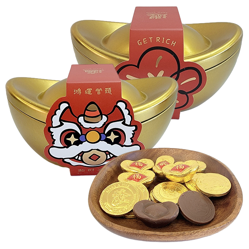 百诺牛奶巧克力金币元宝形200g可可脂散装婚庆结婚喜糖年货零食品