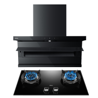 老板(ROBAM)油烟机烟灶套餐两件套超薄顶侧双吸触控式挥手智控27立方5.2灶具厨电套装27A15-D1P+57B0X