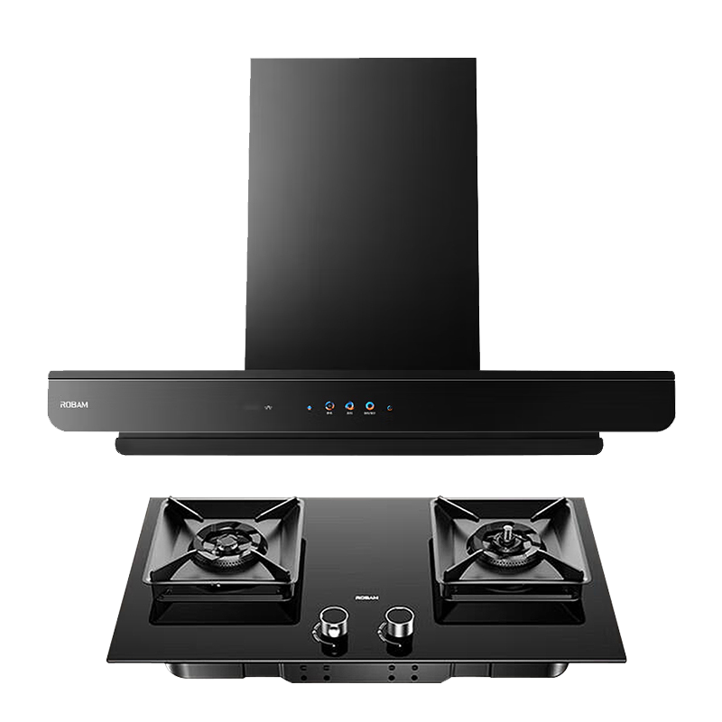 老板(ROBAM)油烟机烟灶套餐两件套欧式直吸触控式27立方5.2灶具厨电套装66X5-E2+57B9A-D2P