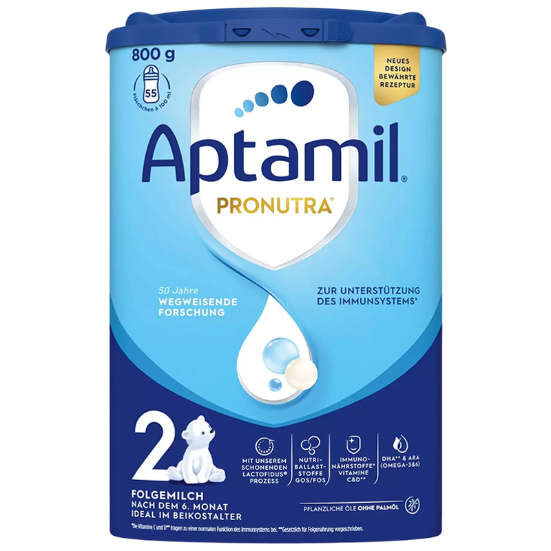 Aptamil德国原装进口爱他美经典版2段6-10个月婴幼儿配方奶粉800g