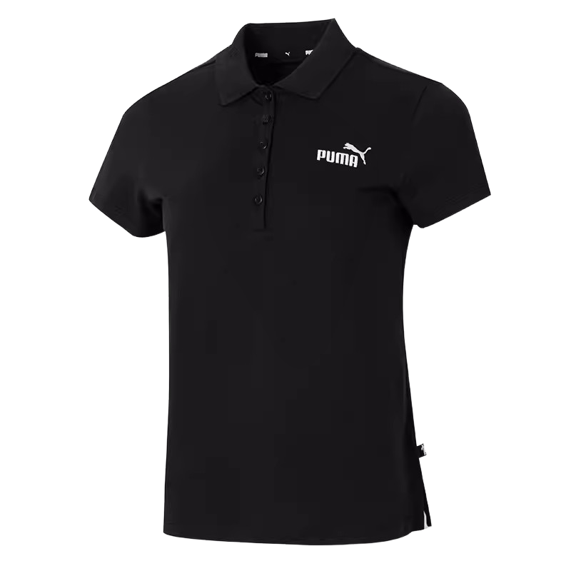 彪马(PUMA)运动短袖女装新款时尚简约刺绣logo透气POLO衫 630564-01 ZP