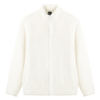 361°女装运动外套新款针织加绒外套女士轻便保暖纯白上衣