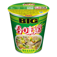 日清 BIG合味道方便面 猪骨浓汤味108g/杯 6杯装 杯面速食方便面网红泡面桶面