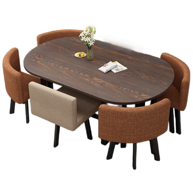 戴劲长方形办公会议洽谈接待休闲桌椅组合培训休息区洽谈桌新卡其