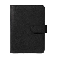 得力 商务笔记本本子加厚记事本羊巴皮面笔记本子文具搭扣日记本办公会议记录本定制logo a5黑色(单本)