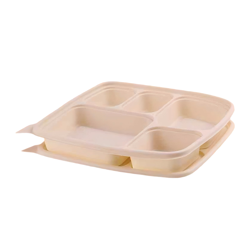 吾梓 可降解餐盒 五格*200个/箱