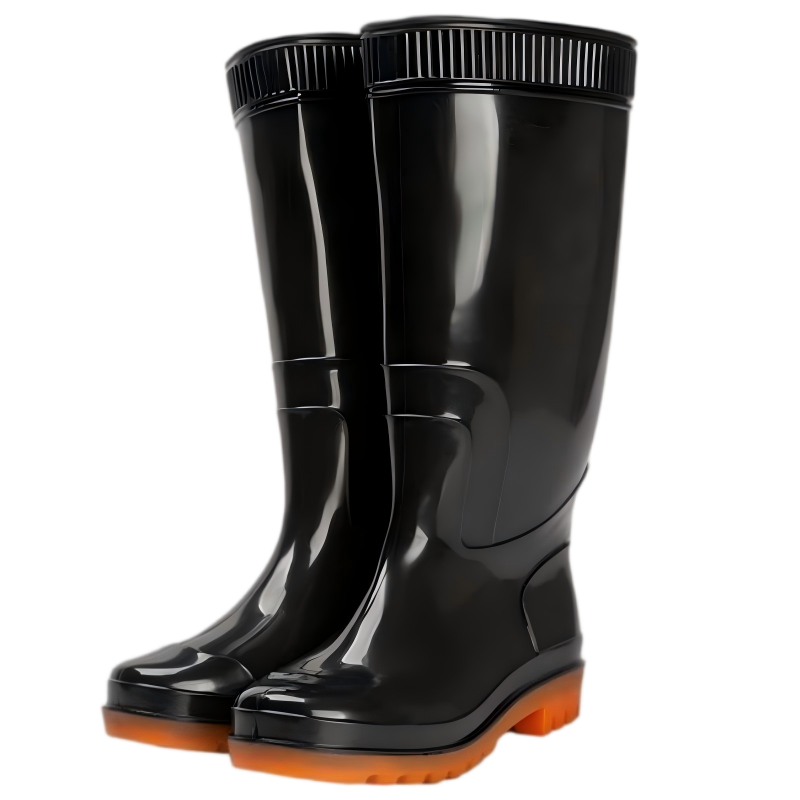 安盾帅 高筒雨靴/雨鞋 黑色 ADS-8000016