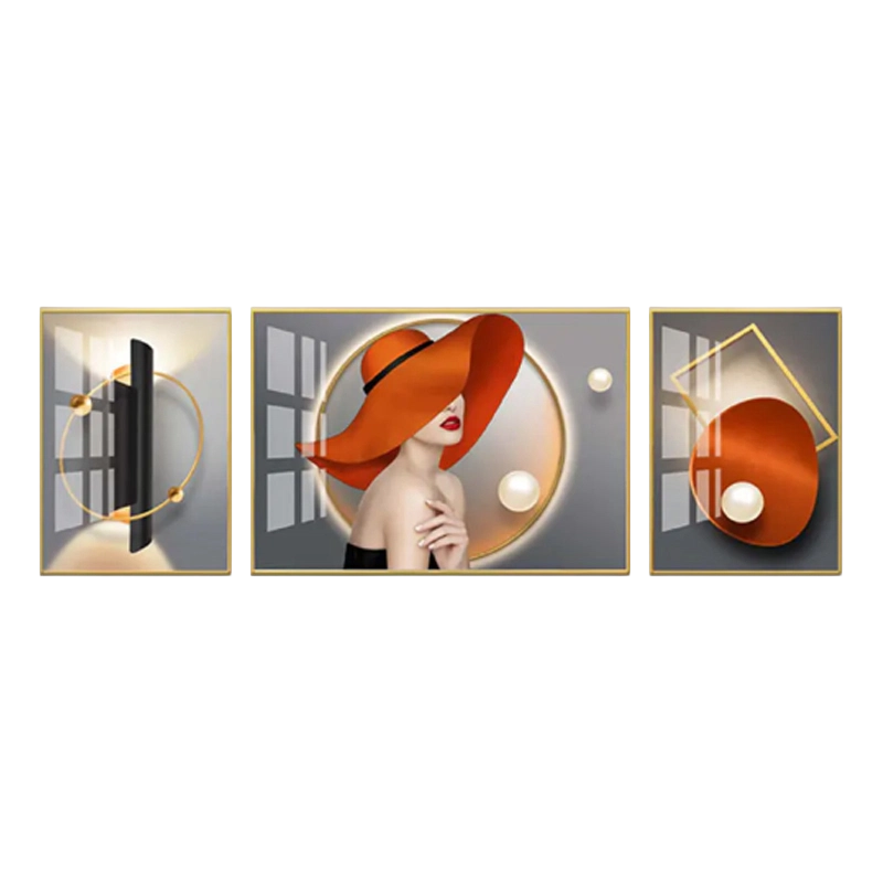 是尚 三联挂画 装饰画 组合画 含安装 40*60cm*2副+60*80cm*1副/套