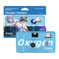 富士X洛天依联名氧气相机一次性胶片机胶卷相机闪光灯生日礼物女 氧气相机洛天依蓝