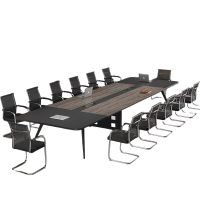 诺雄办公家具会议桌长桌现代简约培训桌长条办公桌 D款会议桌 2.2米*1.1米