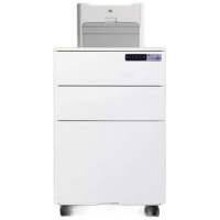 戴劲桌下活动柜铁皮文件柜移动矮柜办公室储物柜床头柜白色电子密码锁