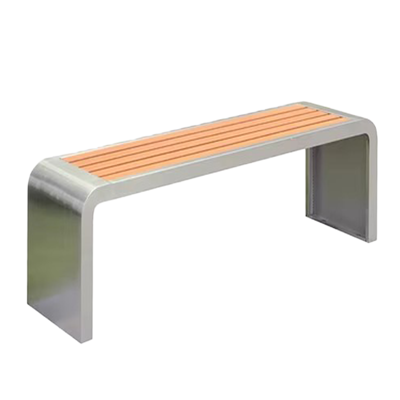 晨以橙 户外不锈钢公园椅长椅 U型1.2m 张